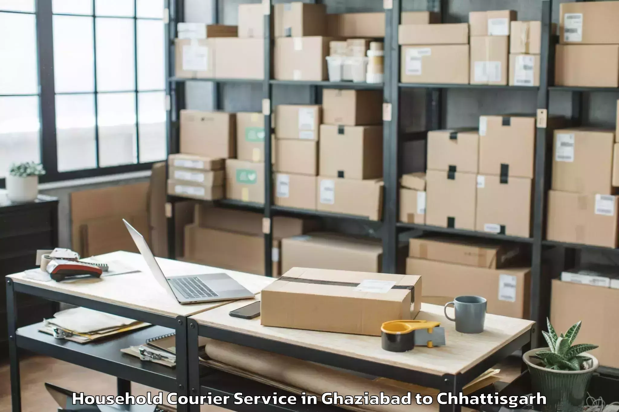 Book Ghaziabad to Kharsia Household Courier